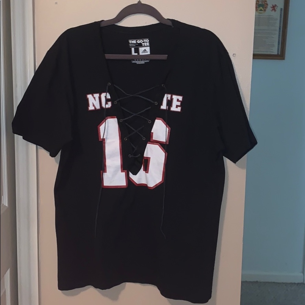 Custom made NC State lace up top